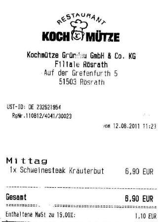 rsem Höffner Kochmütze Restaurant